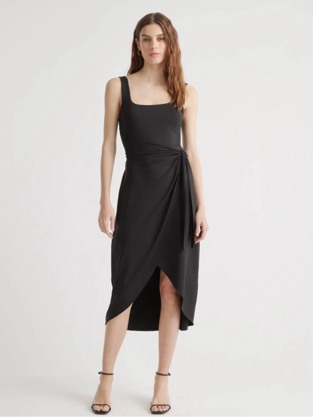 Quince Tencel Jersey Side Tie Dress NWT - Picture 1 of 7